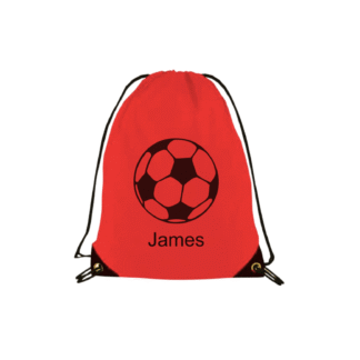 Personalised Drawstring PE Bag (Football)