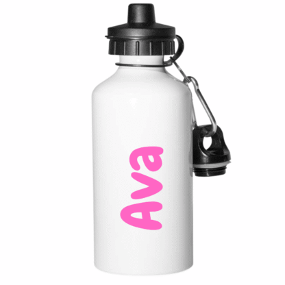 Pink name - personalised water bottle